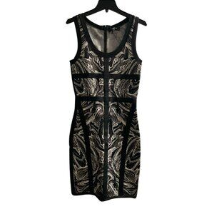 Robert Rodriguez Black & White Abstract Pattern Dress M Bodycon